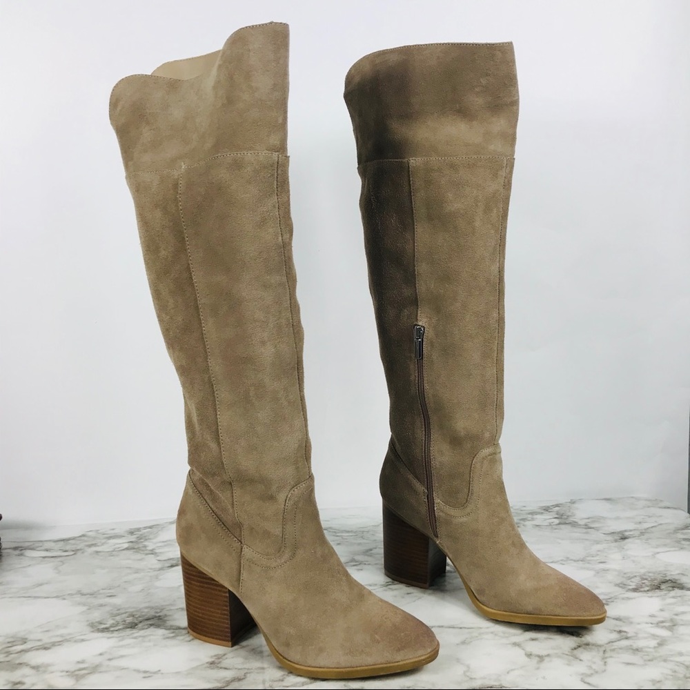 Steve Madden Women’s Tan Suede Over the Knee Boots